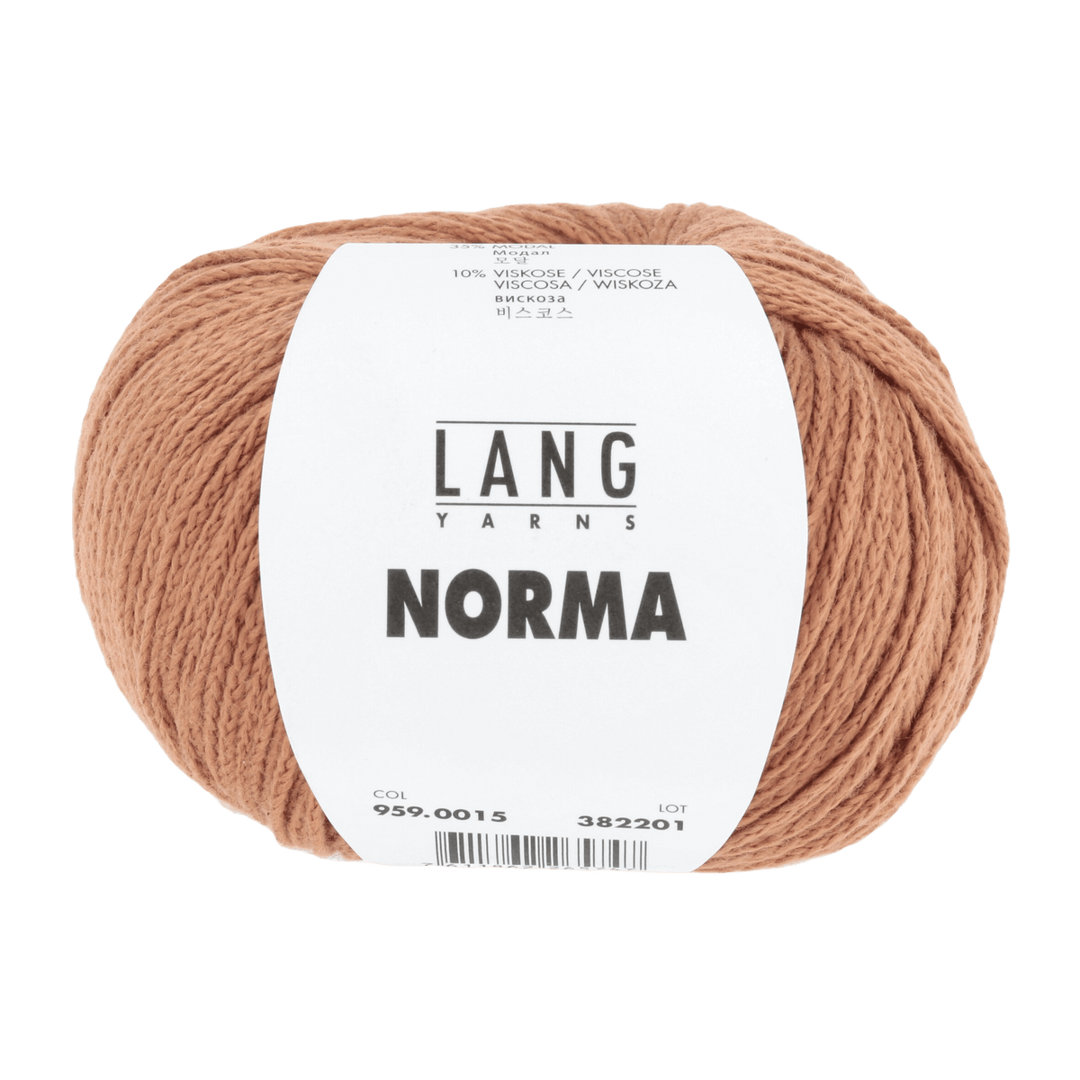 Lang Yarns Knitting Pattern Small-Medium - 7 balls / brown-orange 959.0015 ZEINAB Top Down Short-sleeved Sweater Pattern Bundle in Norma by LANGYARNS | Fatto a Mano 284-001