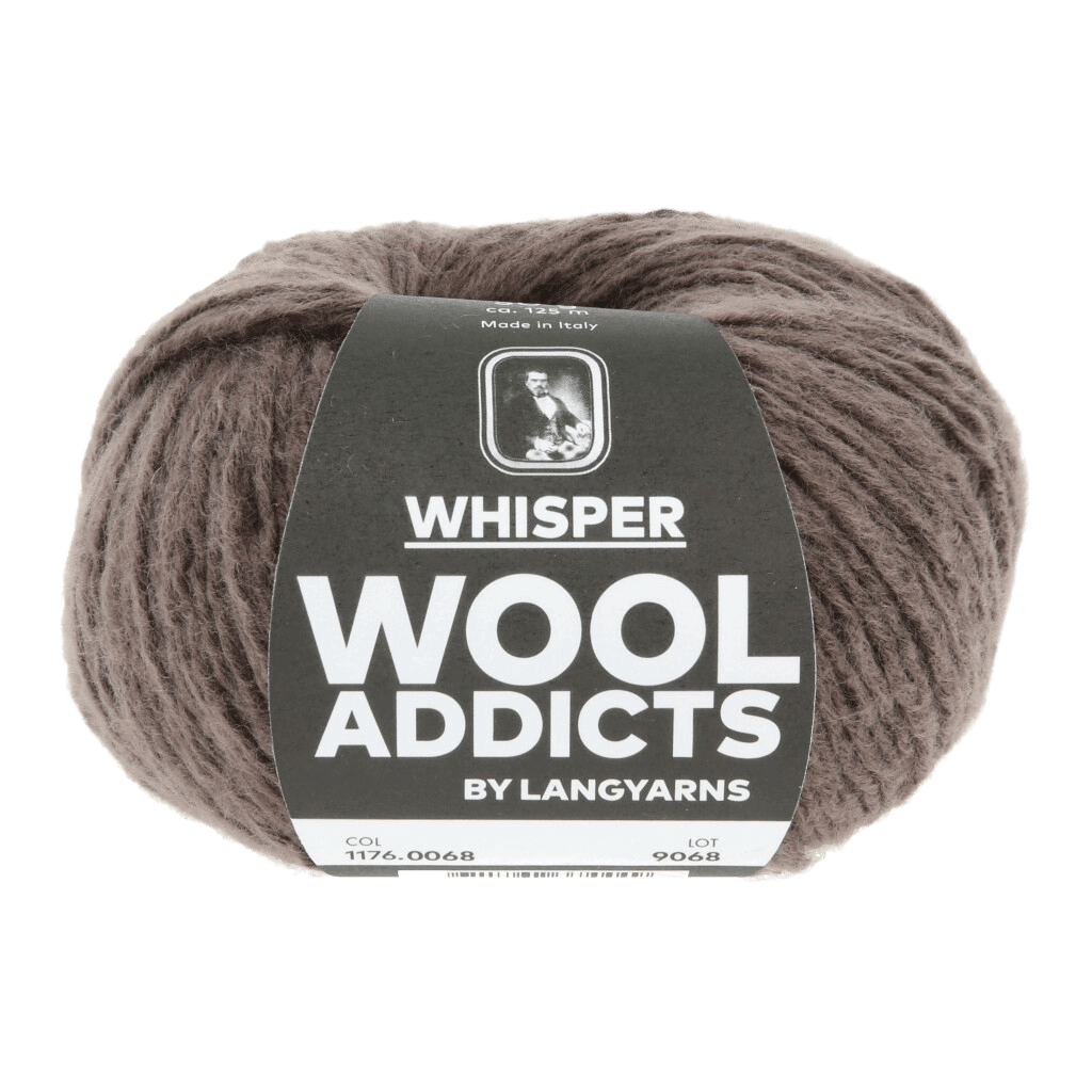 Lang Yarns Knitting Pattern Small-Medium - 7 balls / DARK BROWN 1176.0068 CELEBRATION Topdown Short sleeved top Pattern Bundle in Whisper by LANGYARNS | WOOLADDICTS #16-013