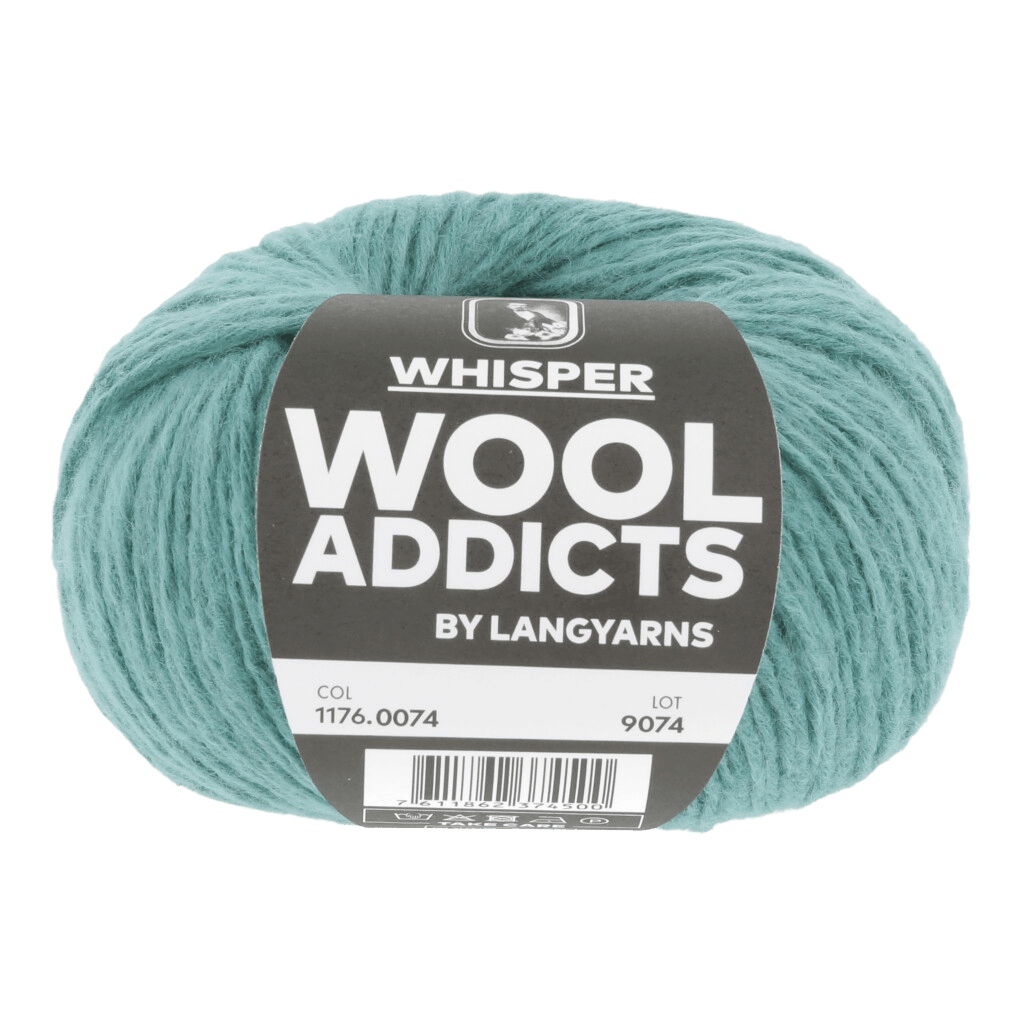 Lang Yarns Knitting Pattern Small-Medium - 7 balls / JADE 1176.0074 CURATOR OF STITCHES Topdown Sweater Pattern Bundle in Whisper by LANGYARNS | WOOLADDICTS #16-028