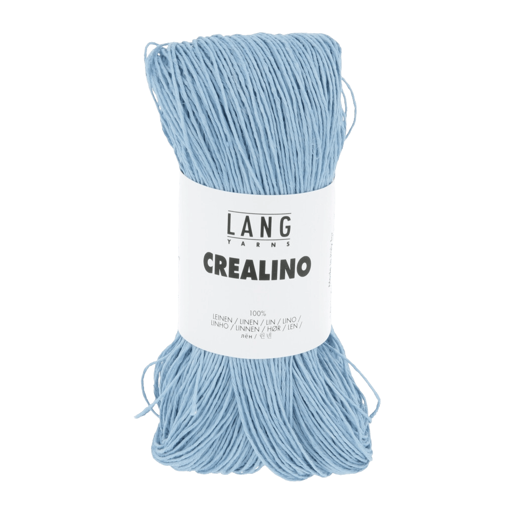 Lang Yarns Knitting Pattern Small-Medium - 7 balls / light blue 1089.0020 XALLY Slipover Pattern Bundle in Crealino by LANGYARNS | Fatto a Mano 284-045