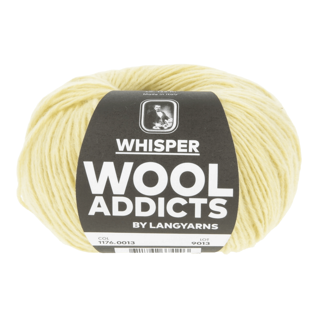 Lang Yarns Knitting Pattern Small-Medium - 7 balls / LIGHT YELLOW 1176.0013 CURATOR OF STITCHES Topdown Sweater Pattern Bundle in Whisper by LANGYARNS | WOOLADDICTS #16-028