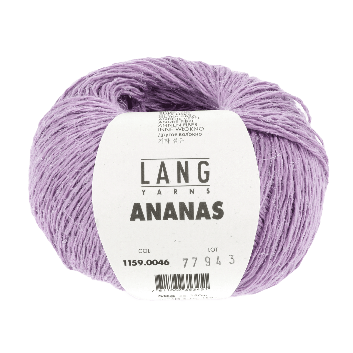 Lang Yarns Knitting Pattern Small-Medium - 7 balls / lilac 1159.0046 TARANEH Sweater Pattern Bundle in Ananas by LANGYARNS | Fatto a Mano 284-020