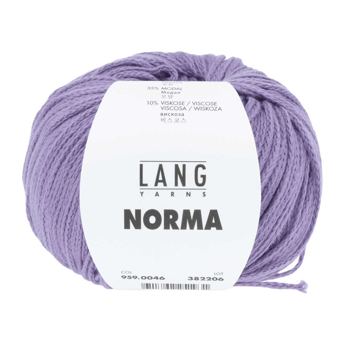 Lang Yarns Knitting Pattern Small-Medium - 7 balls / middle purple 959.0046 ZEINAB Top Down Short-sleeved Sweater Pattern Bundle in Norma by LANGYARNS | Fatto a Mano 284-001