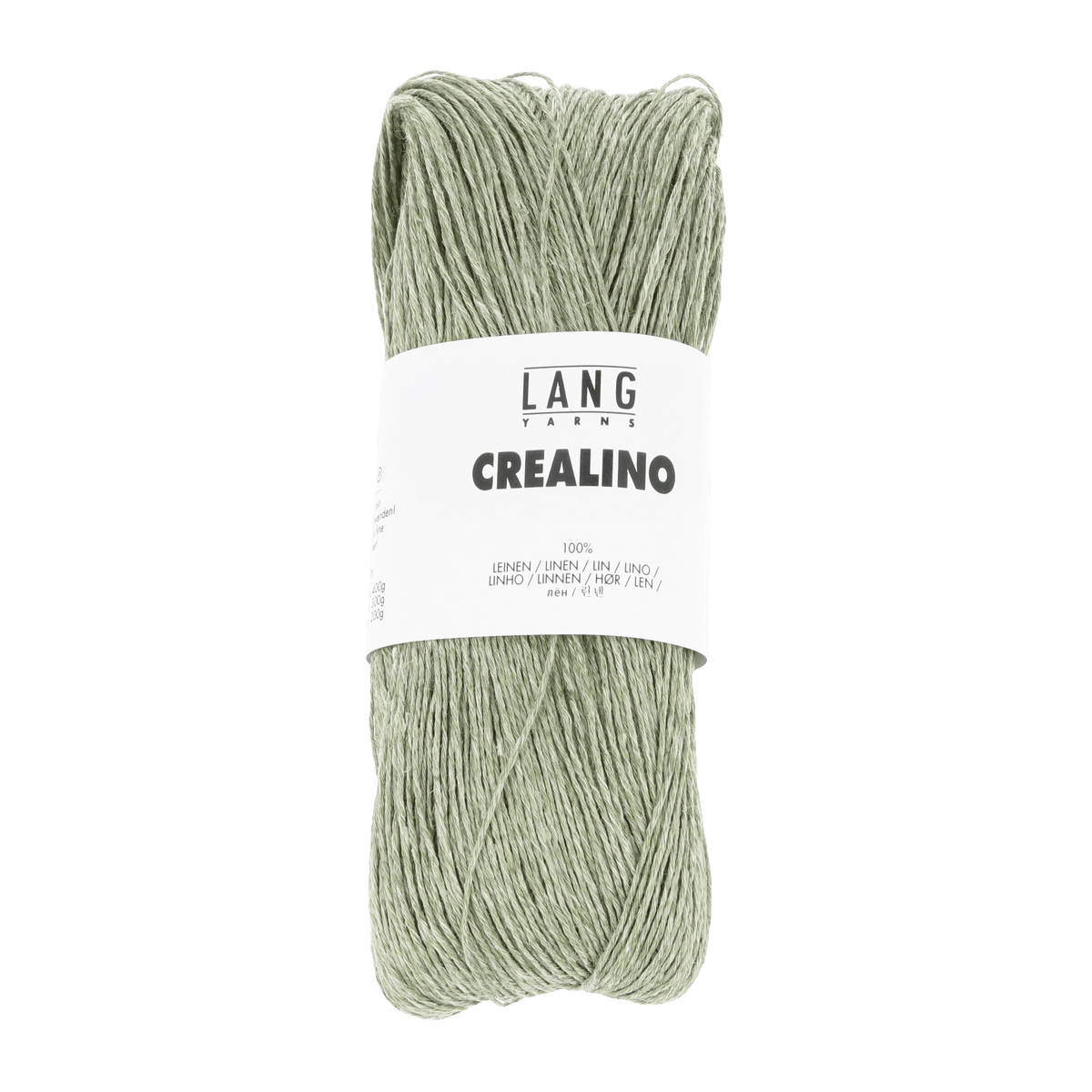 Lang Yarns Knitting Pattern Small-Medium - 7 balls / sage méange 1089.0091 XALLY Slipover Pattern Bundle in Crealino by LANGYARNS | Fatto a Mano 284-045