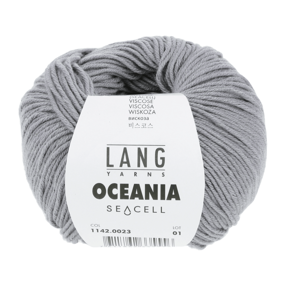 Lang Yarns Knitting Pattern Small-Medium - 7 balls / silver 1142.0023 Jorunn Sweater Pattern Bundle in Oceania by LANGYARNS | Fatto a Mano 288-059