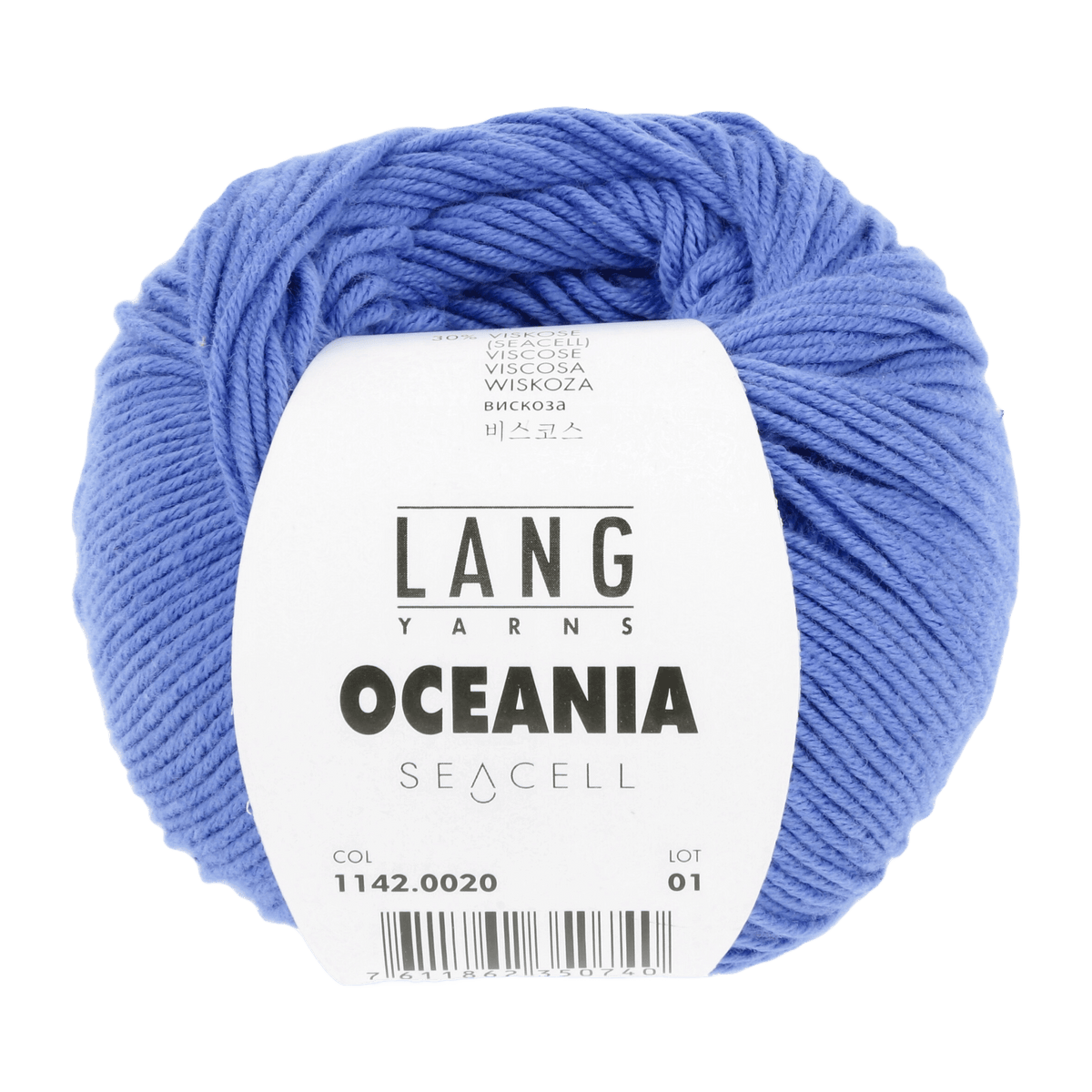Lang Yarns Knitting Pattern Small-Medium - 7 balls / sky blur 1142.0020 Jorunn Sweater Pattern Bundle in Oceania by LANGYARNS | Fatto a Mano 288-059