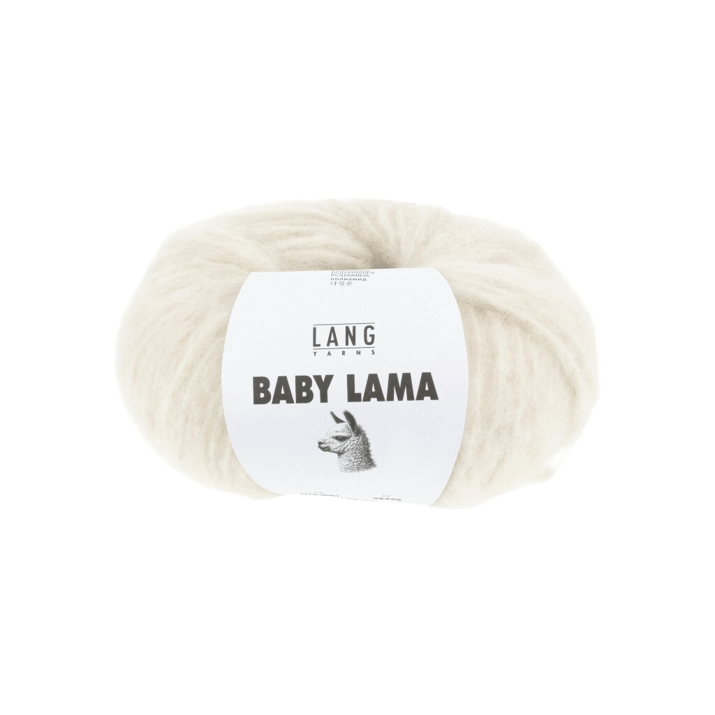 Lang Yarns Knitting Pattern Small-Medium - 7 balls / WEISS 1170.0001 QUENTIN Jacket Top Down Pattern Bundle in Baby Lama by LANGYARNS | Punto 089