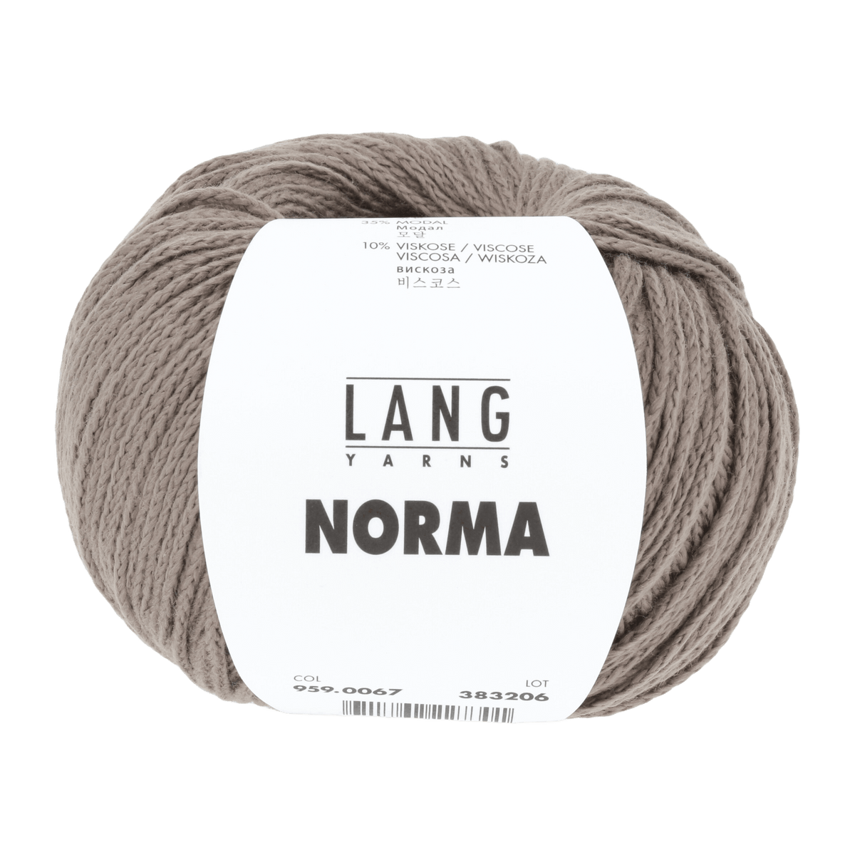 Lang Yarns Knitting Pattern Small-Medium - 7 balls / wood 959.0067 ZEINAB Top Down Short-sleeved Sweater Pattern Bundle in Norma by LANGYARNS | Fatto a Mano 284-001