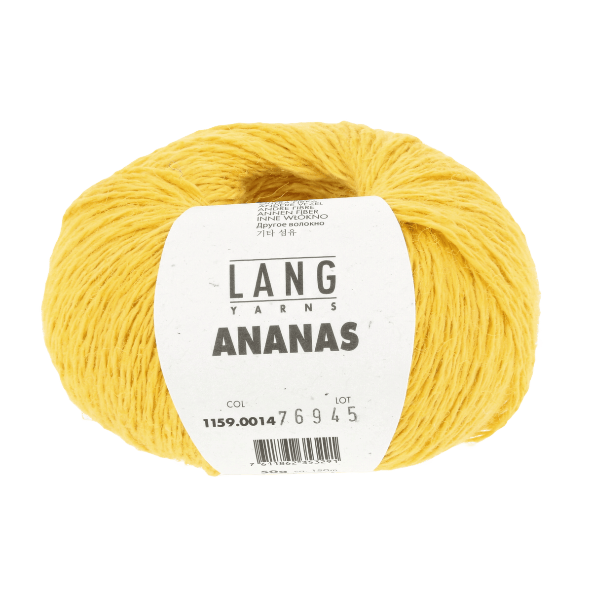 Lang Yarns Knitting Pattern Small-Medium - 7 balls / yellow 1159.0014 NELLNA Sweater Pattern Bundle in Ananas by LANGYARNS | Fatto a Mano 284-025