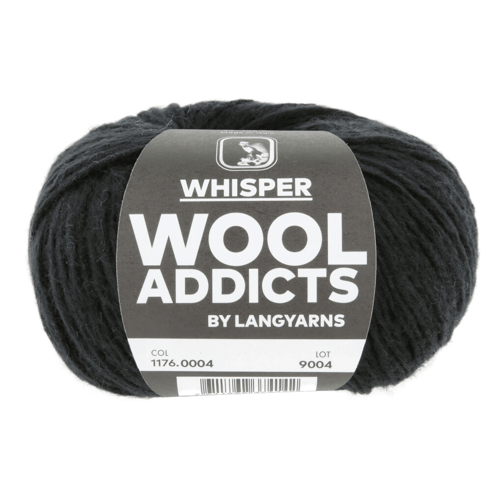 Lang Yarns Knitting Pattern Small-Medium - 8 balls / BLACK 1176.0004 SILENT TIME Topdown Cardigan Pattern Bundle in Whisper by LANGYARNS | WOOLADDICTS #16-002