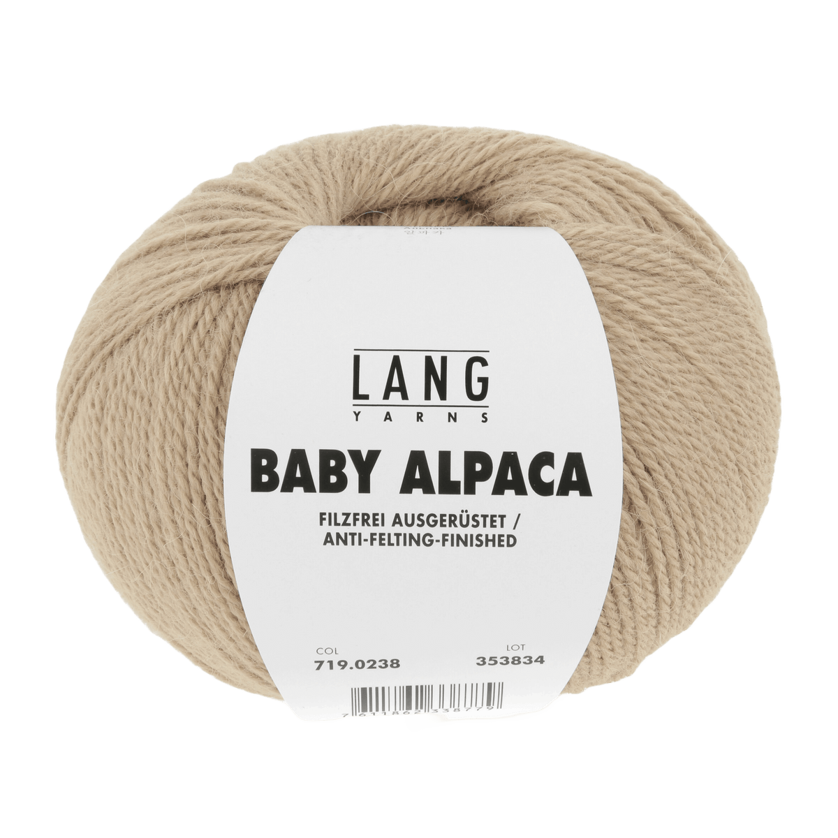 Lang Yarns Knitting Pattern Small-Medium - 8 balls / camel 719.0238 PILAR Cardigan Pattern Bundle in Baby Alpaca by LANGYARNS | Fatto a Mano 286-019