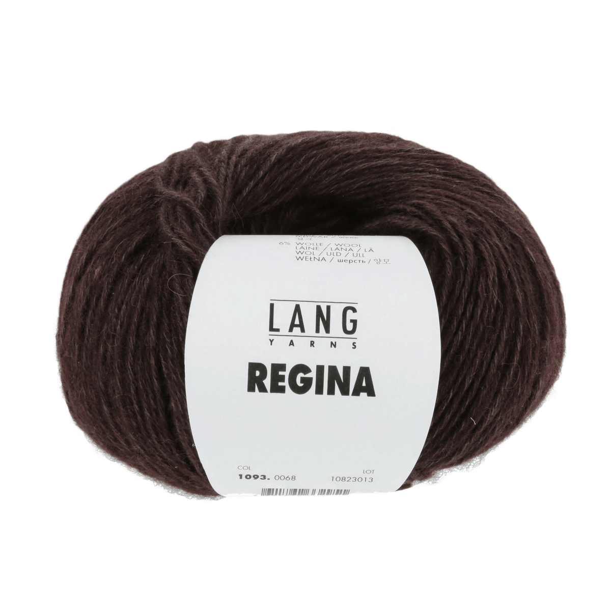Lang Yarns Knitting Pattern Small-Medium - 8 balls / dark brown 1093.0068 YASMINE Sweater Pattern Bundle in Regina by LANGYARNS | Fatto a Mano 286-023