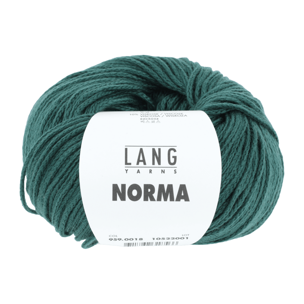 Lang Yarns Knitting Pattern Small-Medium - 8 balls / dark green 959.0018 BERIT Sweater Pattern Bundle in Norma by LANGYARNS | Fatto a Mano 284-006