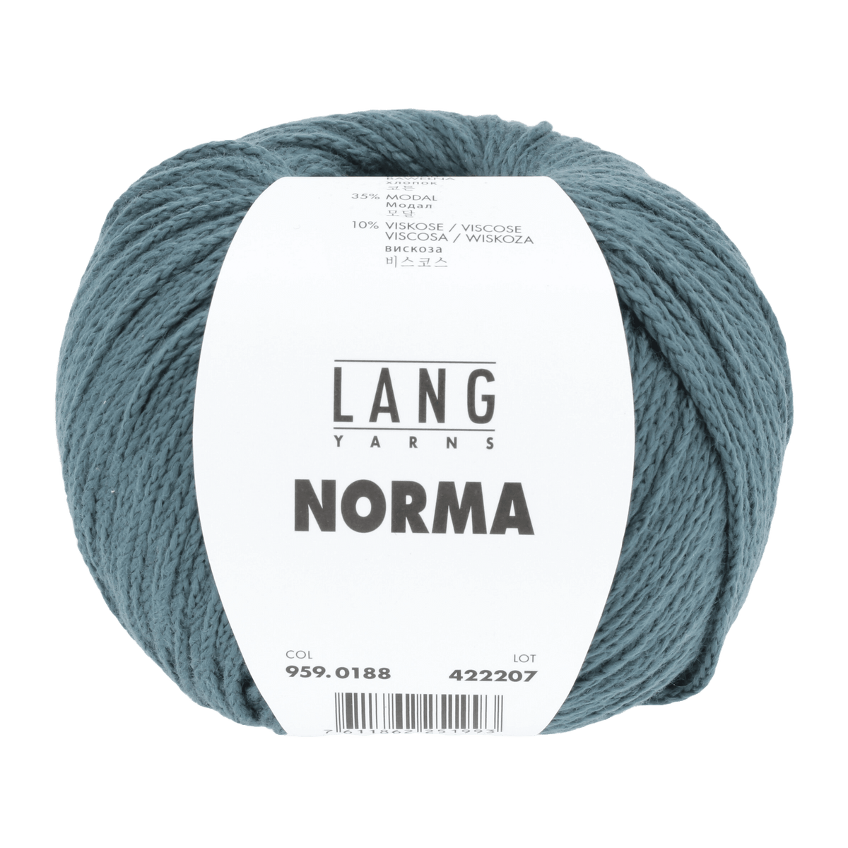 Lang Yarns Knitting Pattern Small-Medium - 8 balls / dark petrol 959.0188 BERIT Sweater Pattern Bundle in Norma by LANGYARNS | Fatto a Mano 284-006
