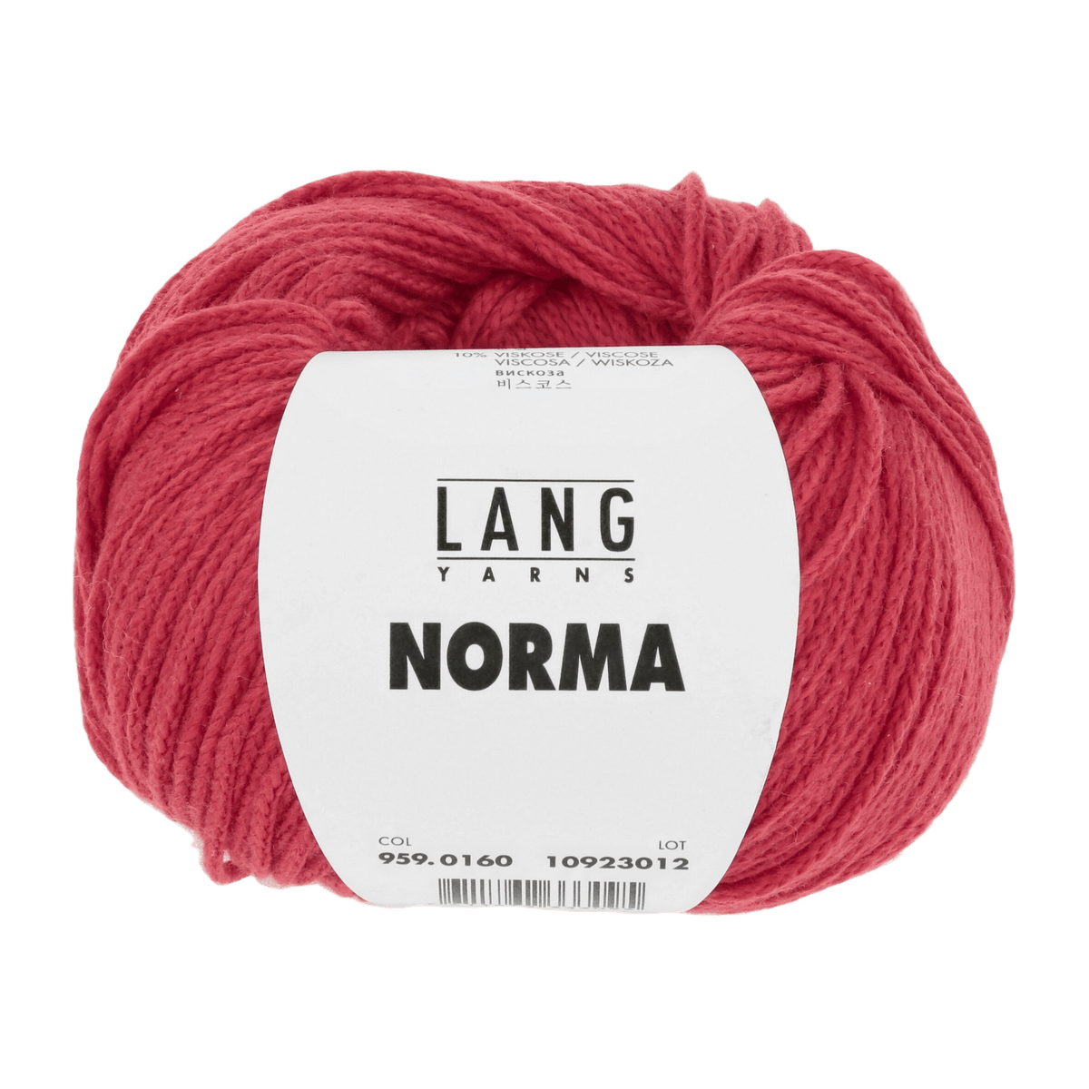 Lang Yarns Knitting Pattern Small-Medium - 8 balls / hot red 959.0160 BERIT Sweater Pattern Bundle in Norma by LANGYARNS | Fatto a Mano 284-006