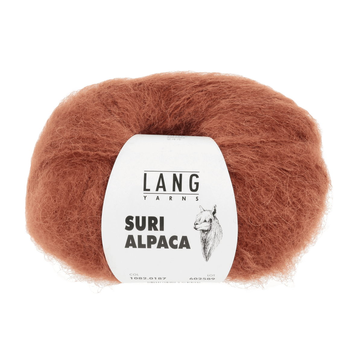 Lang Yarns Knitting Pattern Small-Medium - 8 balls / light brick 1082.0187 FELIZA Sweater Pattern Bundle in Suri Alpaca by LANGYARNS | Fatto a Mano 286-038