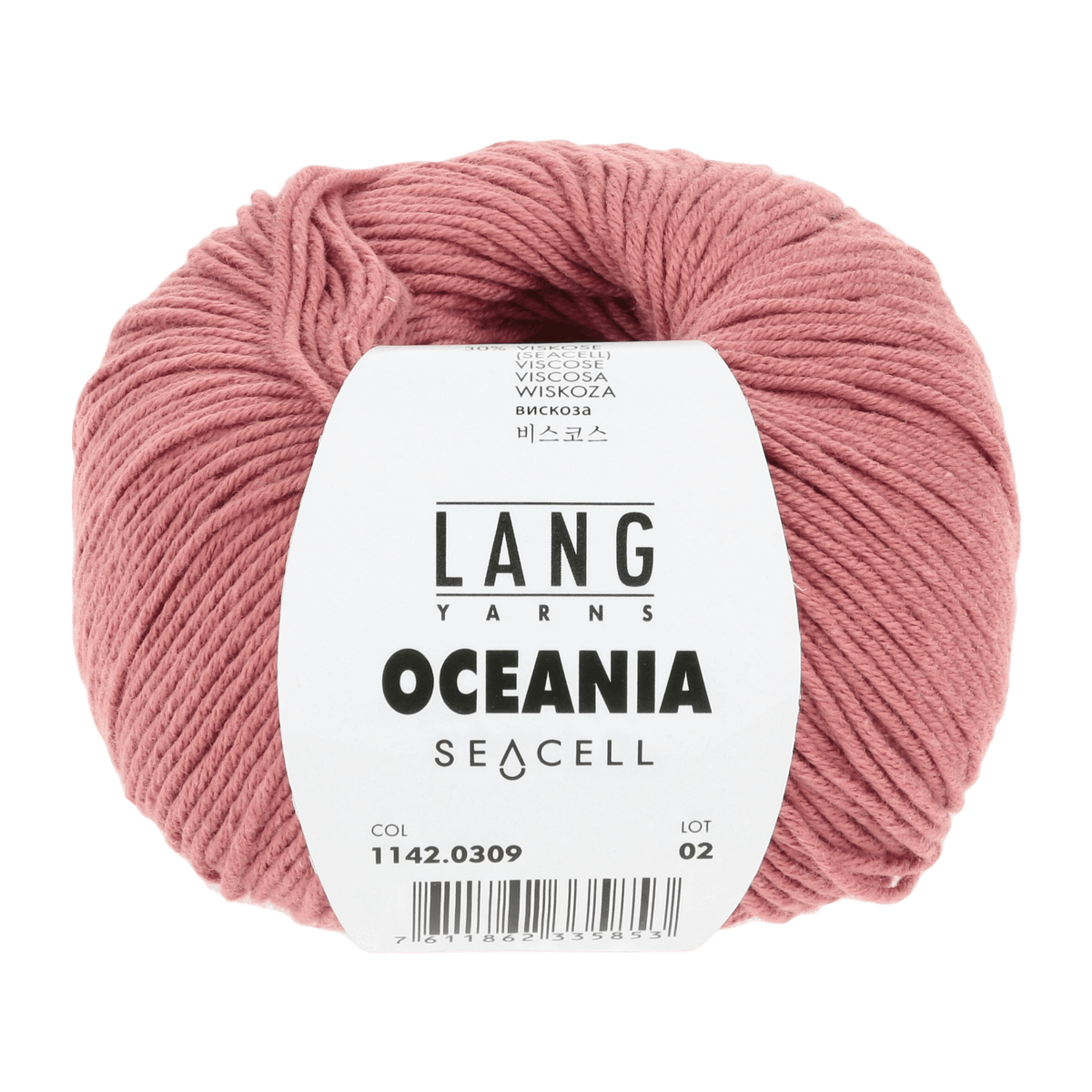 Lang Yarns Knitting Pattern Small-Medium - 8 balls / light rose 1142.0309 DARIA Sweater Pattern Bundle in Oceania by LANGYARNS | Fatto a Mano 280-033