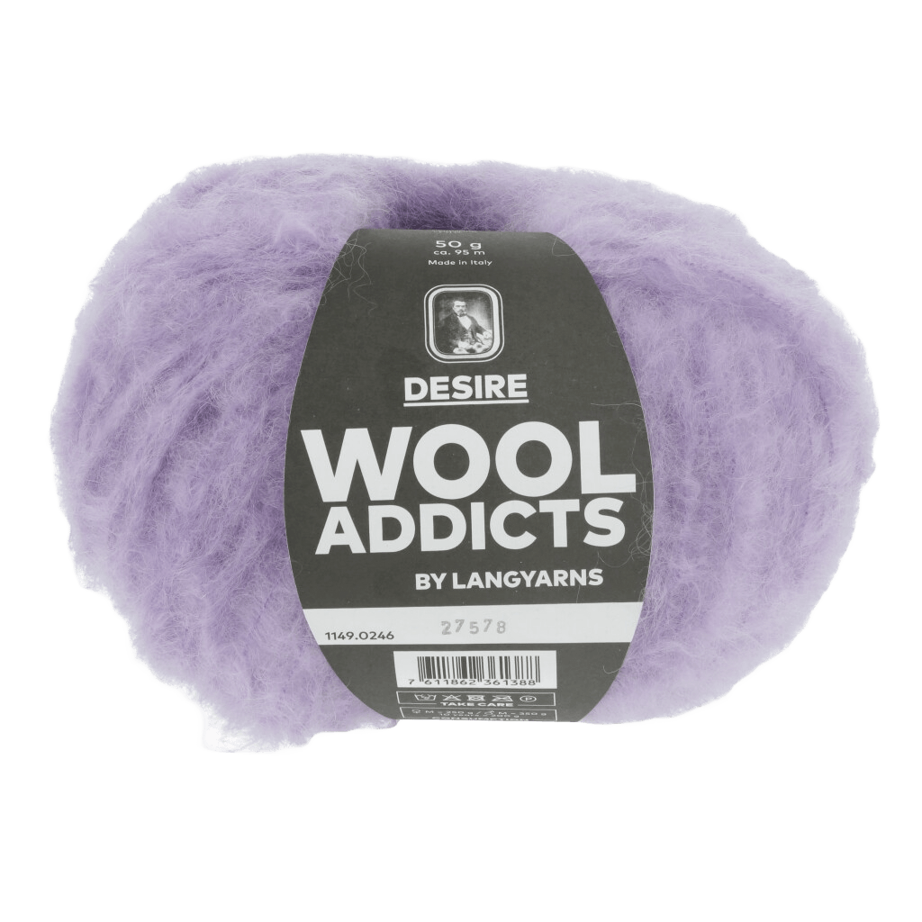 Lang Yarns Knitting Pattern Small-Medium - 8 balls / LILAC 1149.0246 VELVET TOUCH Sweater Pattern Bundle in Desire by LANGYARNS | WOOLADDICTS #13-041