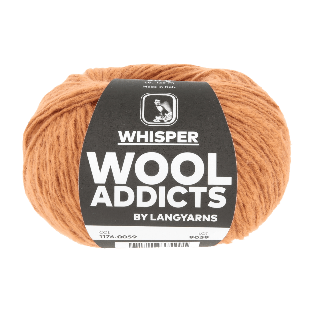 Lang Yarns Knitting Pattern Small-Medium - 8 balls / ORANGE 1176.0059 SILENT TIME Topdown Cardigan Pattern Bundle in Whisper by LANGYARNS | WOOLADDICTS #16-002