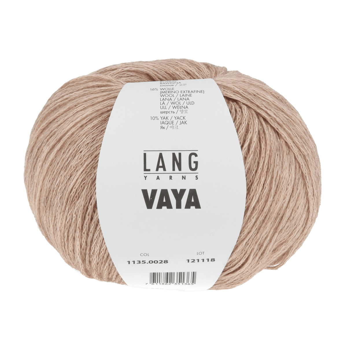 Lang Yarns Knitting Pattern Small-Medium - 8 balls / peach 1135.0028 ASIA Sweater Pattern Bundle in Vaya by LANGYARNS | Fatto a Mano 286-036