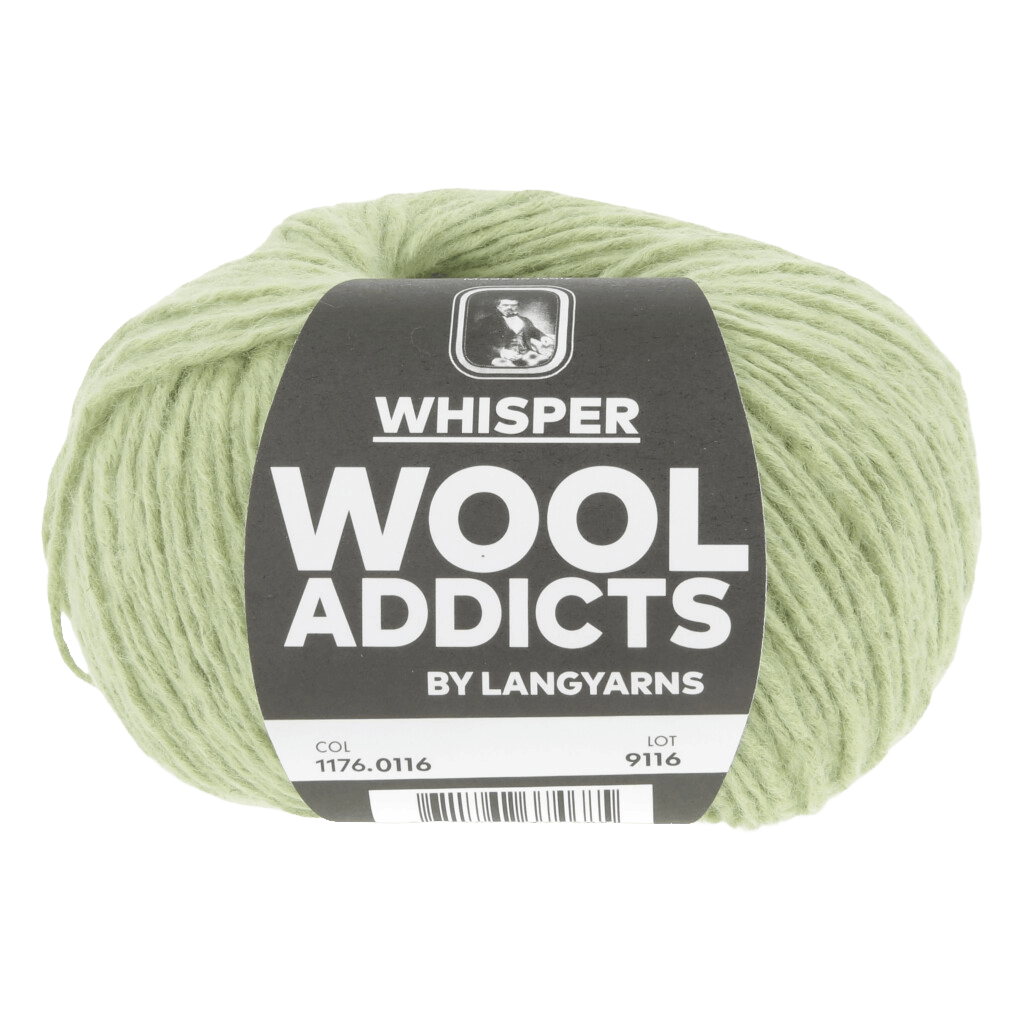 Lang Yarns Knitting Pattern Small-Medium - 8 balls / PISTACHIO 1176.0116 SILENT TIME Topdown Cardigan Pattern Bundle in Whisper by LANGYARNS | WOOLADDICTS #16-002