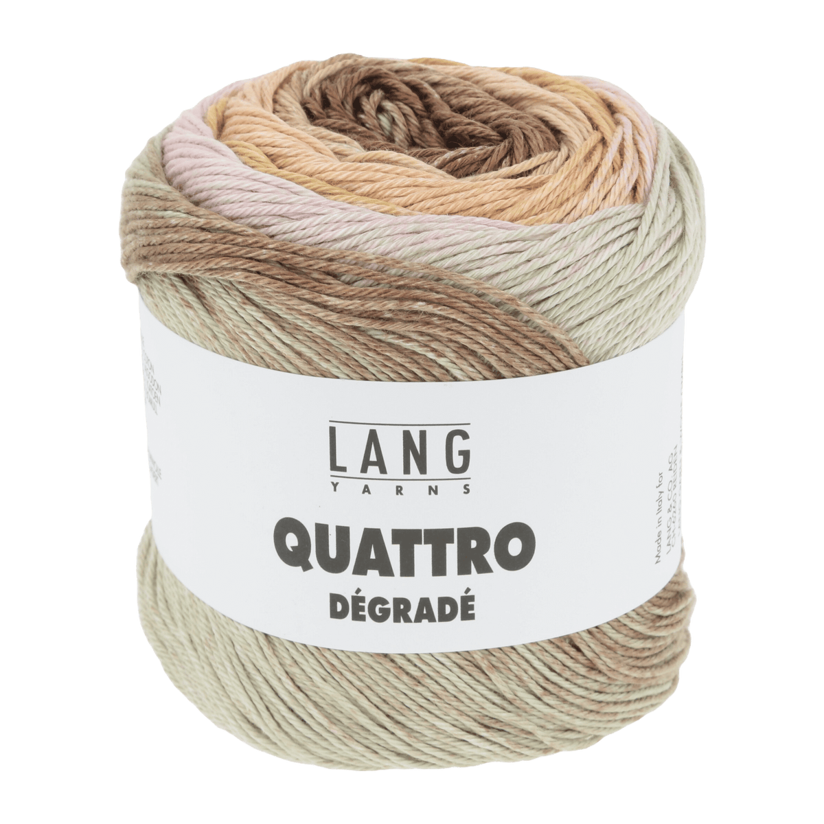 Lang Yarns Knitting Pattern Small-Medium - 8 balls / rose/mustard/brown 1088.0005 JORDIN Crochet jacket Pattern Bundle in Quattro Degradé by LANGYARNS | Punto 91-015