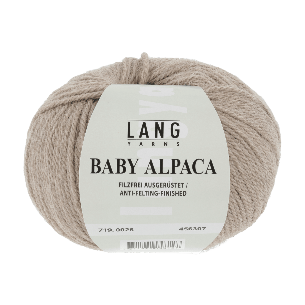 Lang Yarns Knitting Pattern Small-Medium - 8 balls / sand mélange 719.0026 PILAR Cardigan Pattern Bundle in Baby Alpaca by LANGYARNS | Fatto a Mano 286-019