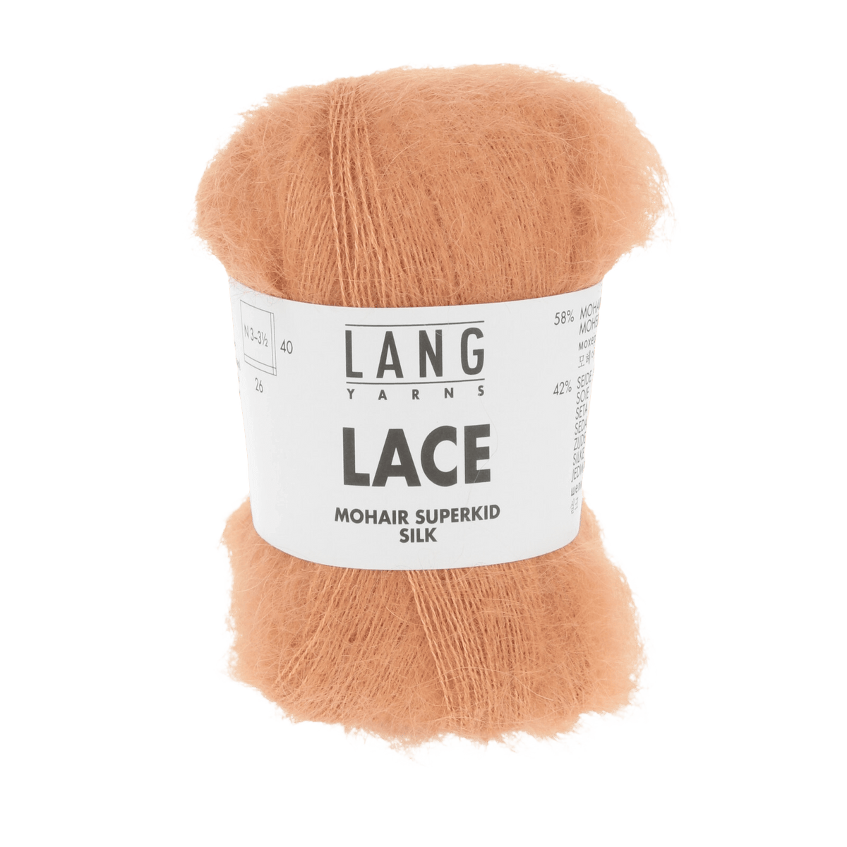 Lang Yarns Knitting Pattern Small-Medium - 8 balls / tangerine 992.0259 Daisy Jacket Pattern Bundle in Lace by LANGYARNS | Fatto a Mano 288-048