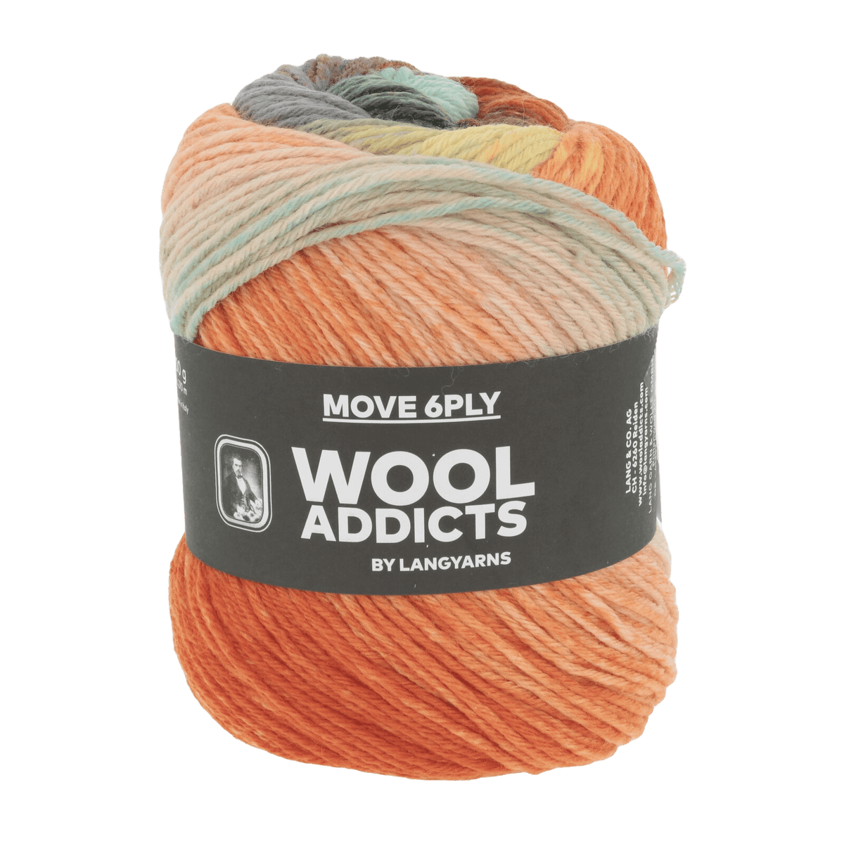 Lang Yarns Knitting Pattern Small-Medium - 8 balls / TURQUOISE/ORANGE/YELLOW 1146.0009 SUNNY SMILES Sweater Pattern Bundle in Move 6ply by LANGYARNS | Punto 86-007