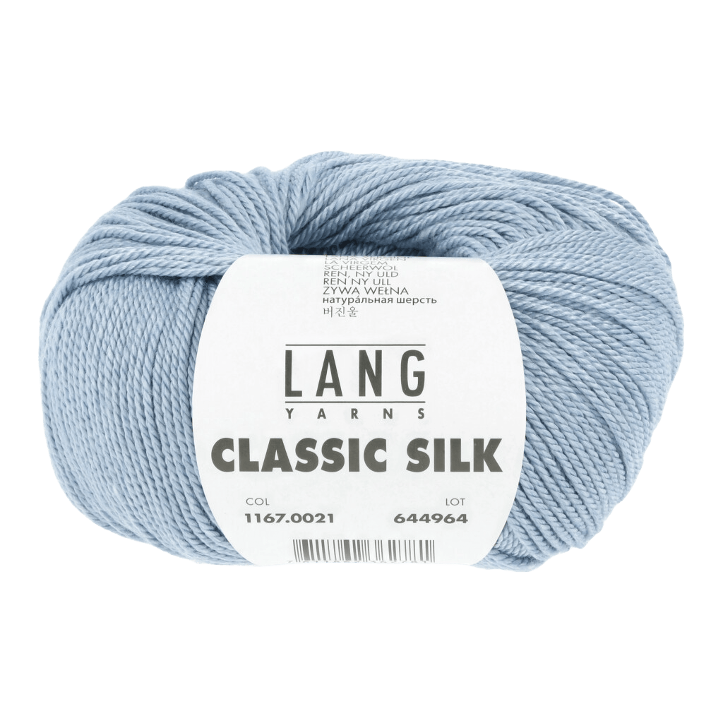 Lang Yarns Knitting Pattern Small-Medium - 9 balls / light blue 1167.0021 Alize Crochet Sweater Pattern Bundle in Classic Silk by LANGYARNS | Fatto a Mano 288-016