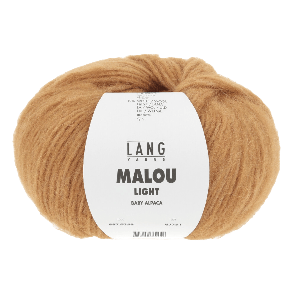 Lang Yarns Knitting Pattern Small-Medium - 9 balls / tangerine 887.0259 ESTELLE Sweater Pattern Bundle in Malou light by LANGYARNS | Fatto a Mano 286-052