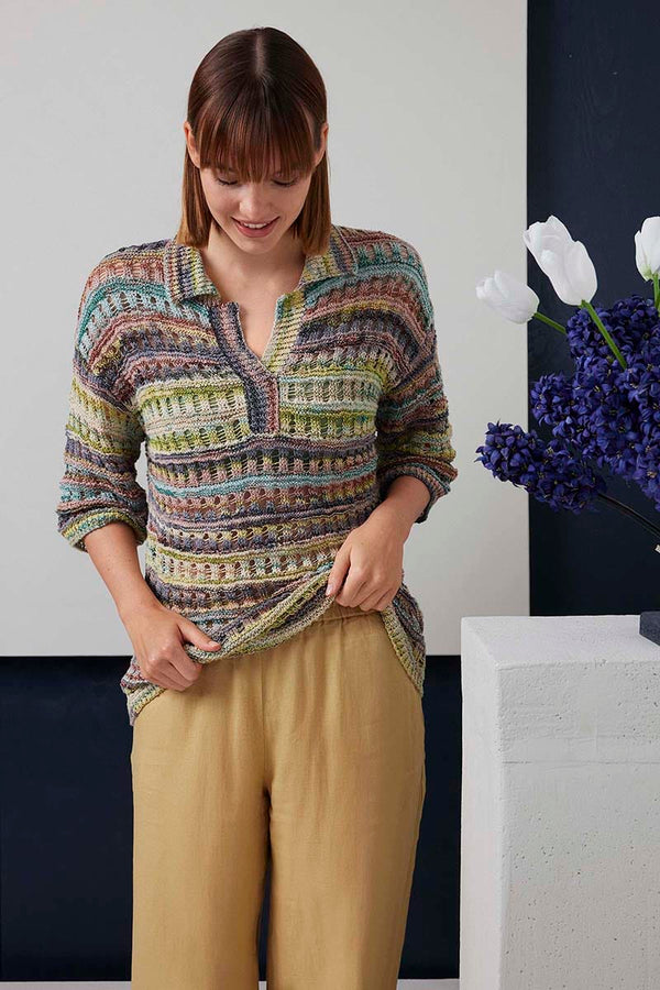SOLENE Sweater Pattern Kit in FIESTA by LANGYARNS | Fatto a Mano 288-024
