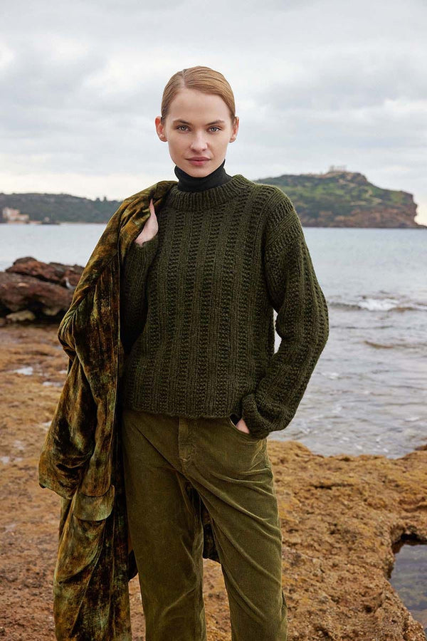 STRONG-ROOTS Sweater Pattern Kit in PROMISE by WOOLADDICTS | WOOLADDICTS #15-035