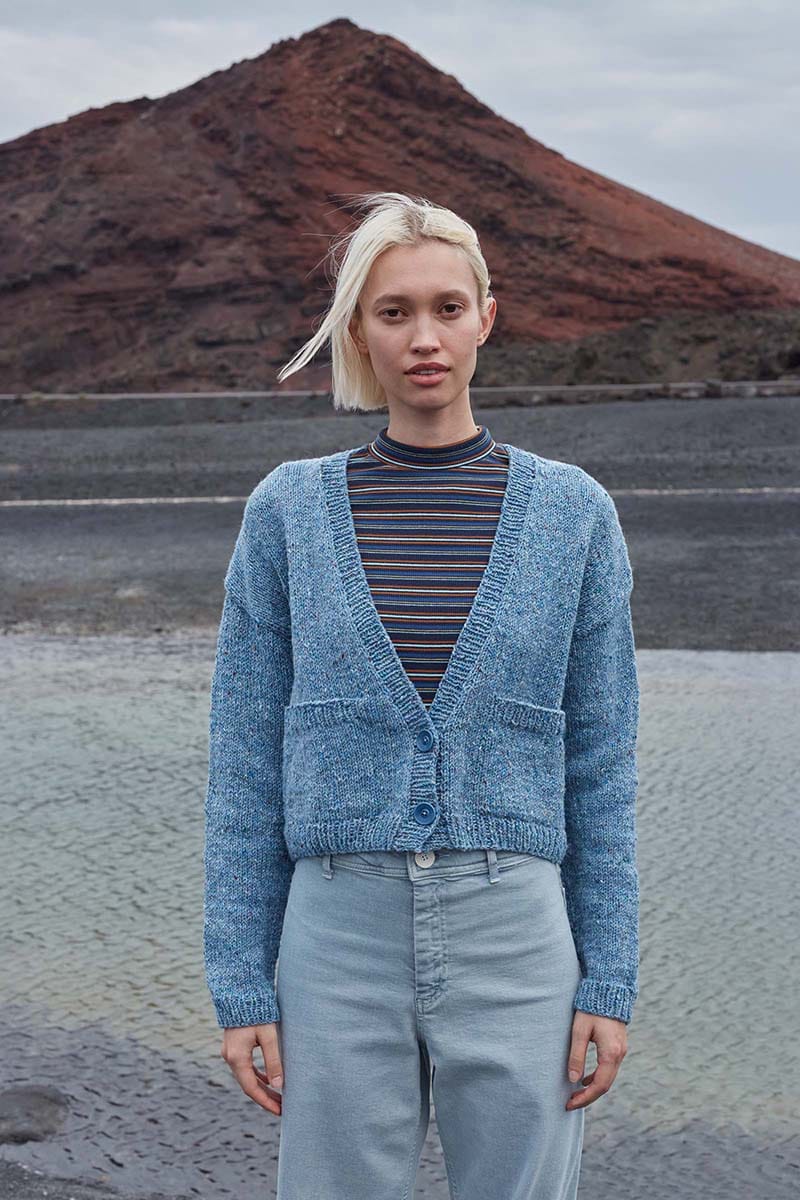 Lang Yarns Knitting Pattern SULLY Cardigan Pattern Bundle in DONEGAL TWEED+ by LANGYARNS | Punto 77-009