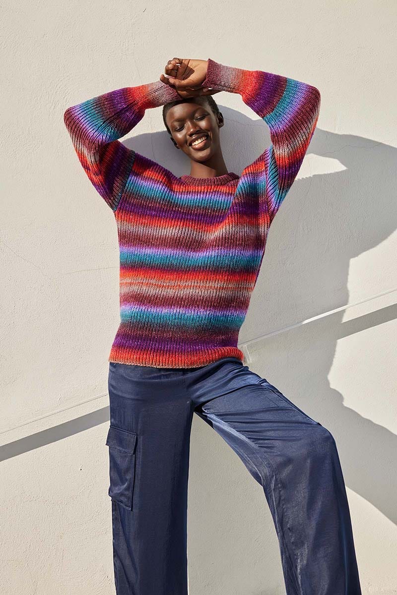 Lang Yarns Knitting Pattern SUNNY SMILES Sweater Pattern Bundle in Move 6ply by LANGYARNS | Punto 86-007