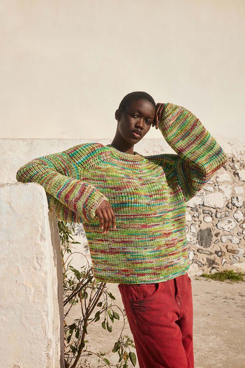 Lang Yarns Knitting Pattern SUNNY SPIRIT Pullover Pattern Bundle in Move 8ply by LANGYARNS | Punto 86-018
