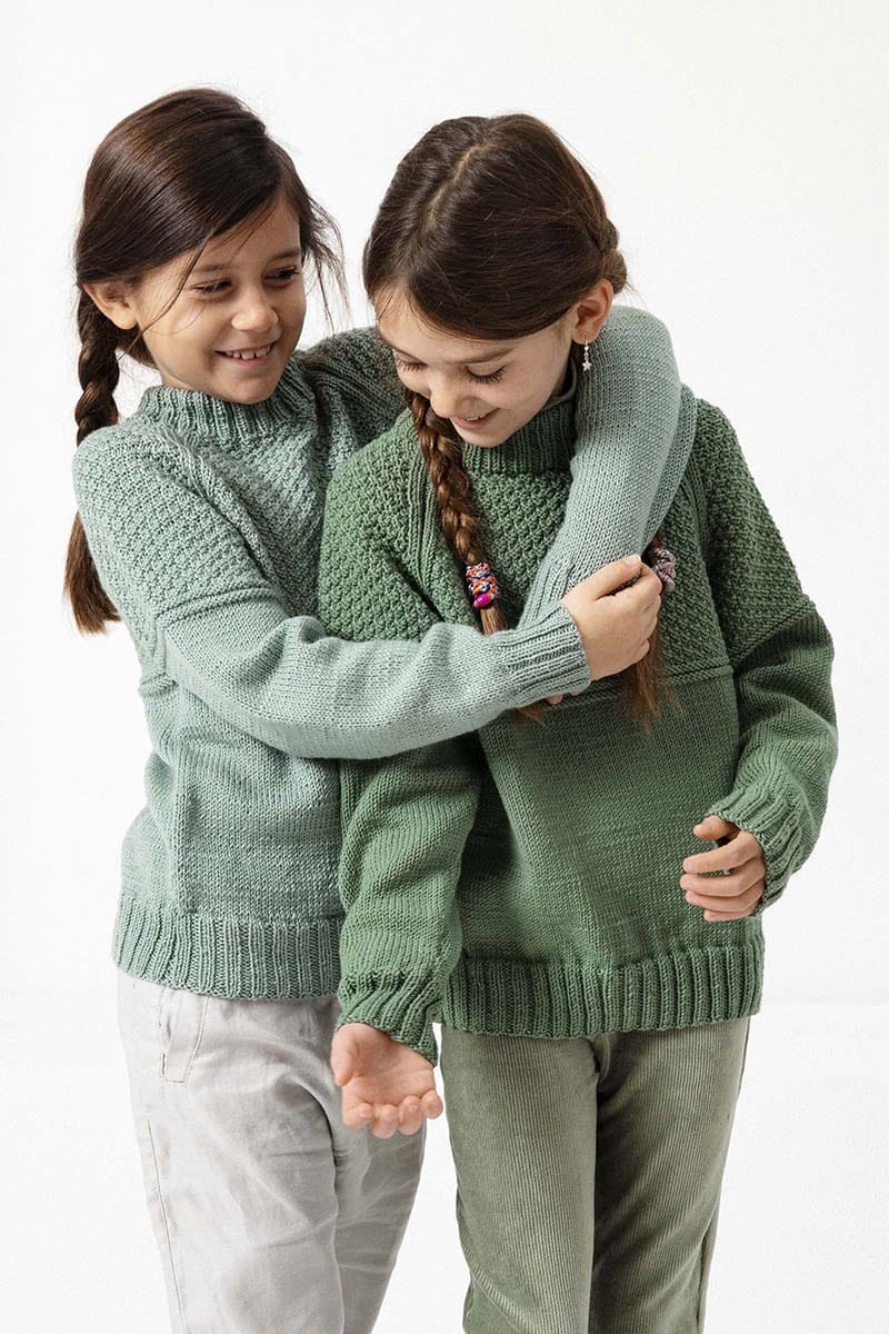 Lang Yarns Knitting Pattern Sweater Pattern Bundle in ATLANTIS by LANGYARNS | Punto 41-022