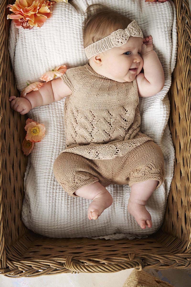 Lang Yarns Knitting Pattern SYLTJE Headband Pattern Bundle in Baby Cotton Naturally Coloured by LANGYARNS | Punto 83-001