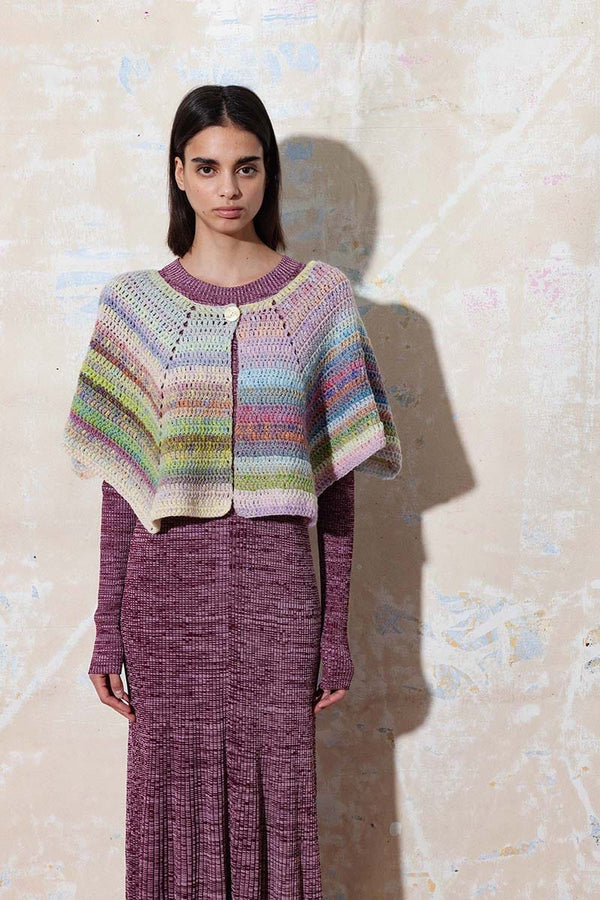 TAKI Crocheted Capelet Pattern Kit in MAGNOLIA by LANGYARNS | Punto 74-008