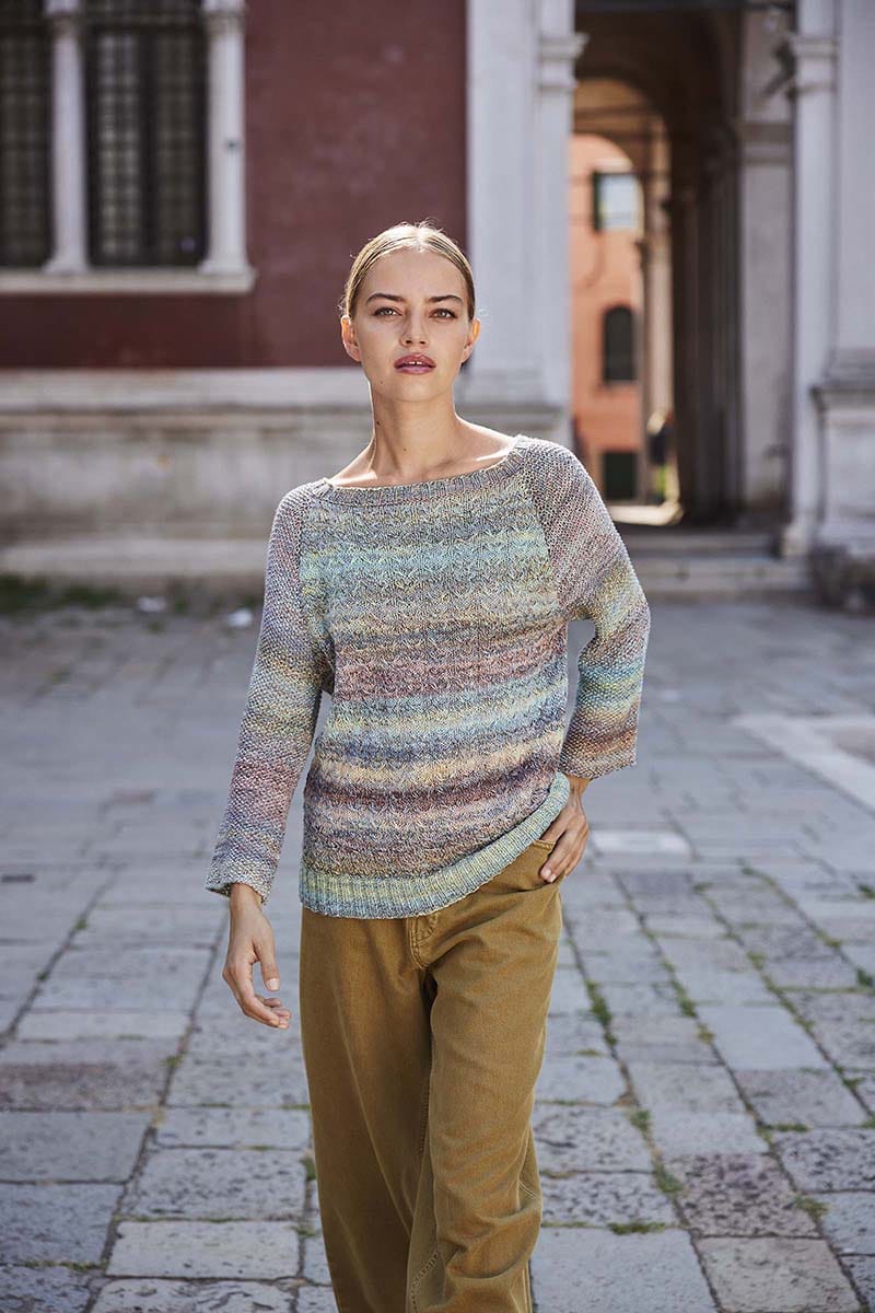 Lang Yarns Knitting Pattern TALISE Sweater Pattern Bundle in Illusion by LANGYARNS | Punto 91-012