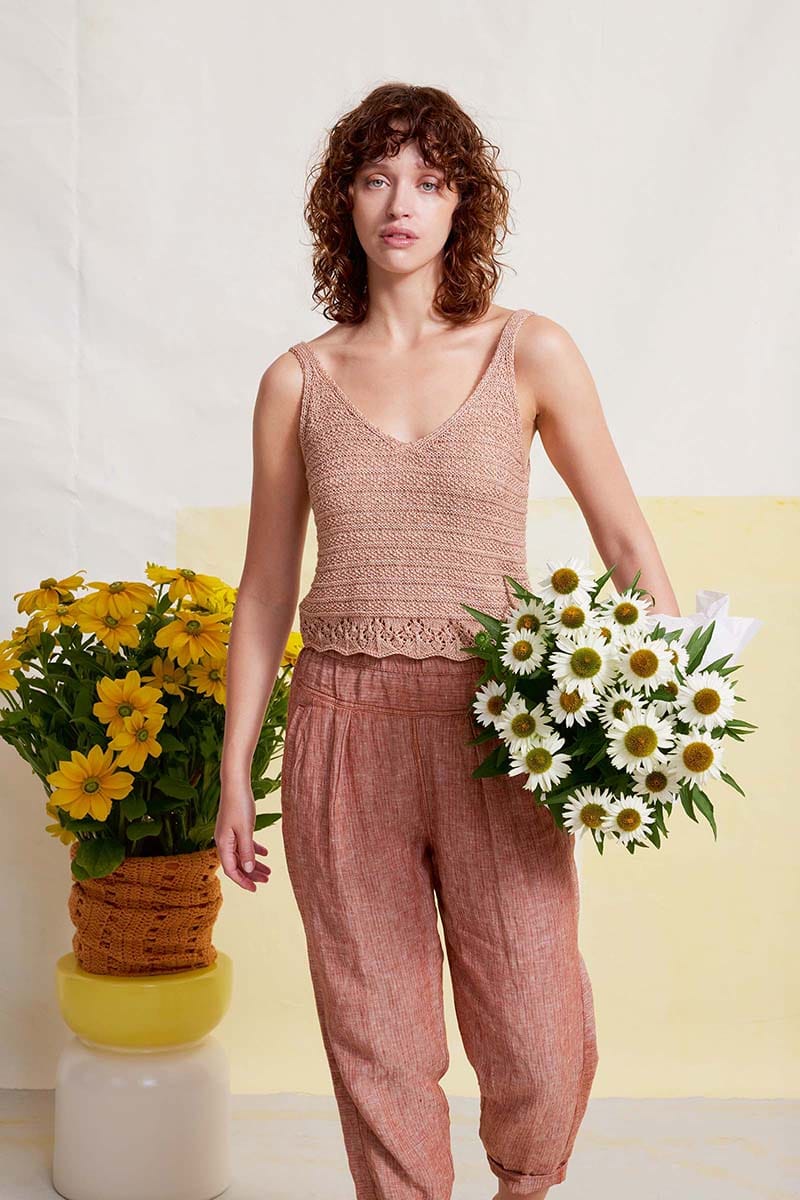 Lang Yarns Knitting Pattern TAYLOR Top Pattern Bundle in Vaya by LANGYARNS | Fatto a Mano 284-054