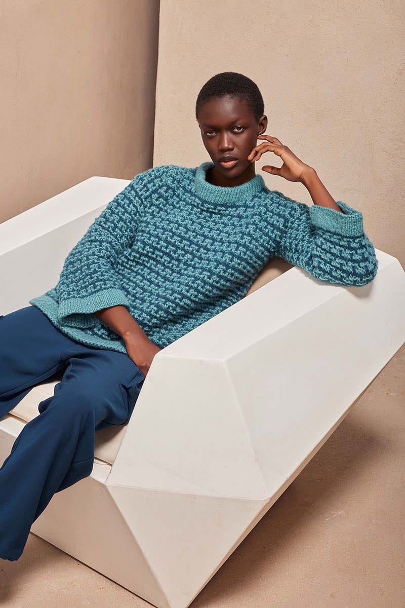 Lang Yarns Knitting Pattern TIDAL STORIES Sweater Pattern Bundle in Promise by LANGYARNS | WOOLADDICTS #15-023