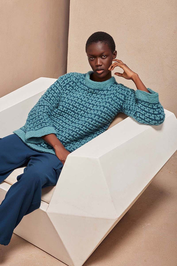 TIDAL-STORIES Sweater Pattern Kit in PROMISE by WOOLADDICTS | WOOLADDICTS #15-023