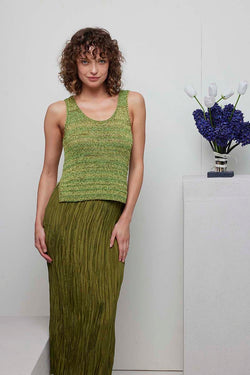 Lang Yarns Knitting Pattern Tiffany Top Pattern Bundle in Belle / Paillettes by LANGYARNS | Fatto a Mano 288-021