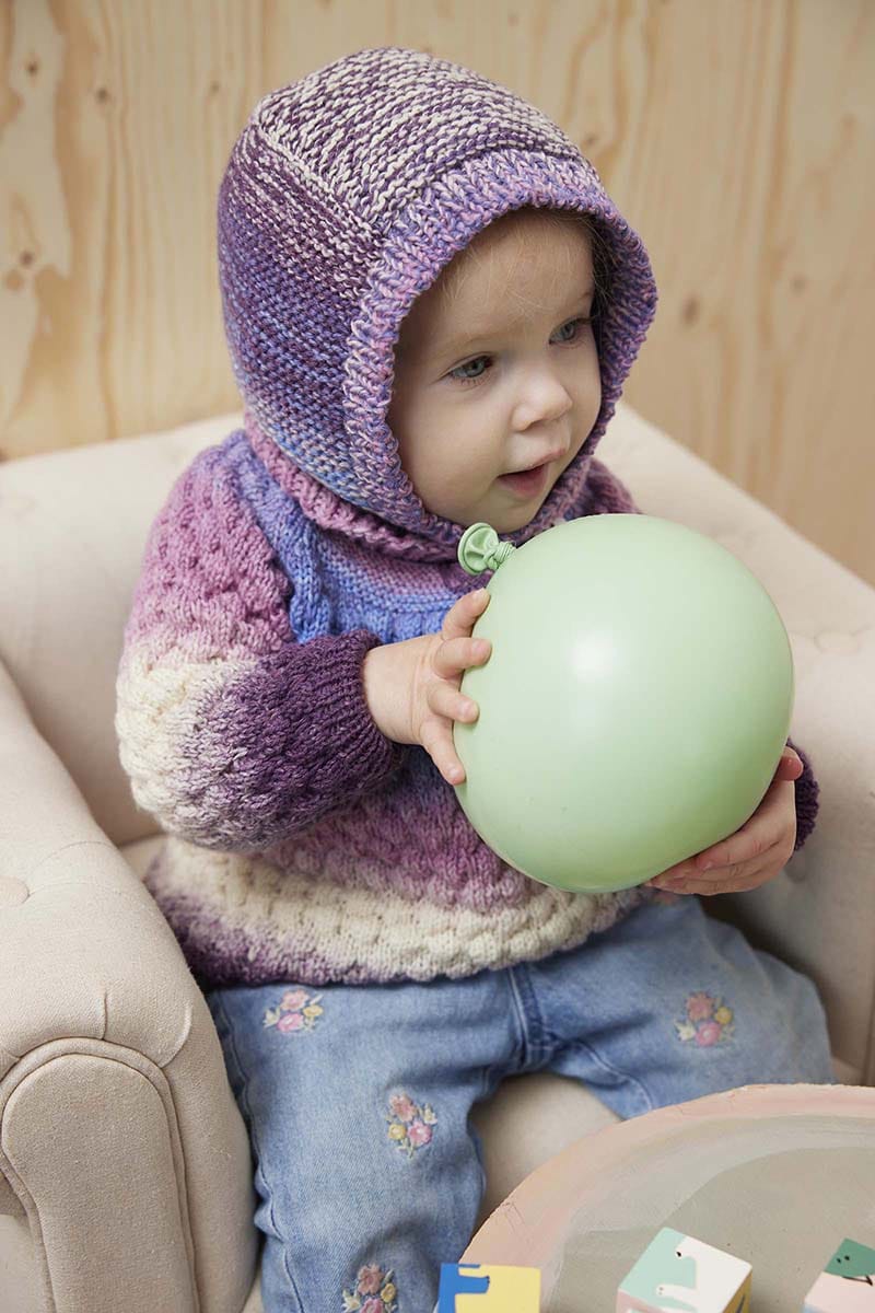 Lang Yarns Knitting Pattern TILLY Balaclava Pattern Bundle in Merino 200 Bébé Colour by LANGYARNS | Punto 80-012