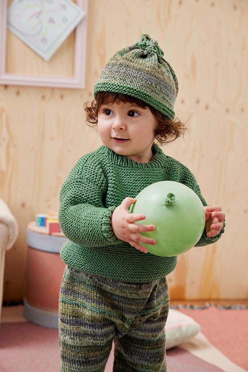 Lang Yarns Knitting Pattern TIM Trousers Pattern Bundle in Merino 200 Bébé Colour by LANGYARNS | Punto 80-005