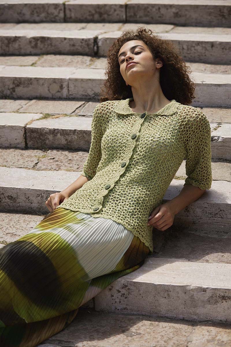 Lang Yarns Knitting Pattern TIME TO INDULGE Short-sleeved jacket Pattern Bundle in Pride by LANGYARNS | WOOLADDICTS #16-014