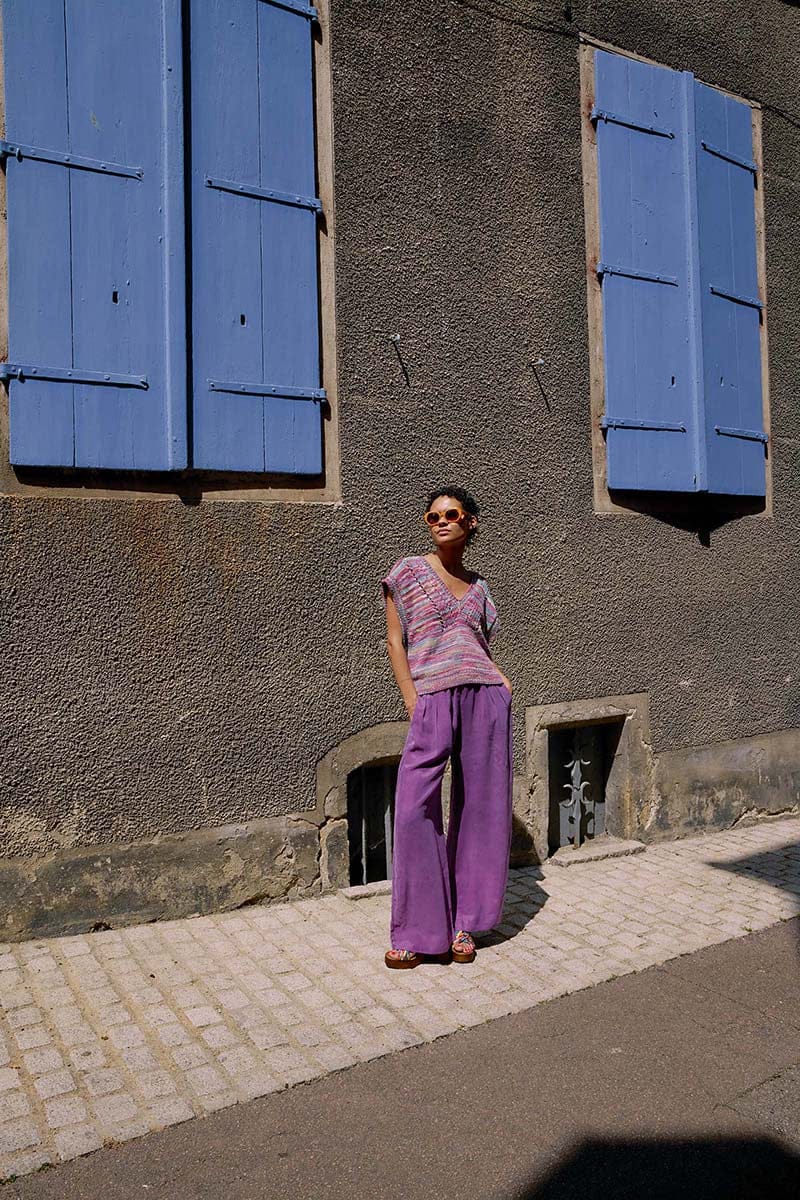 Lang Yarns Knitting Pattern TORI Slipover Pattern Bundle in Lisboa by LANGYARNS | Punto 82-008