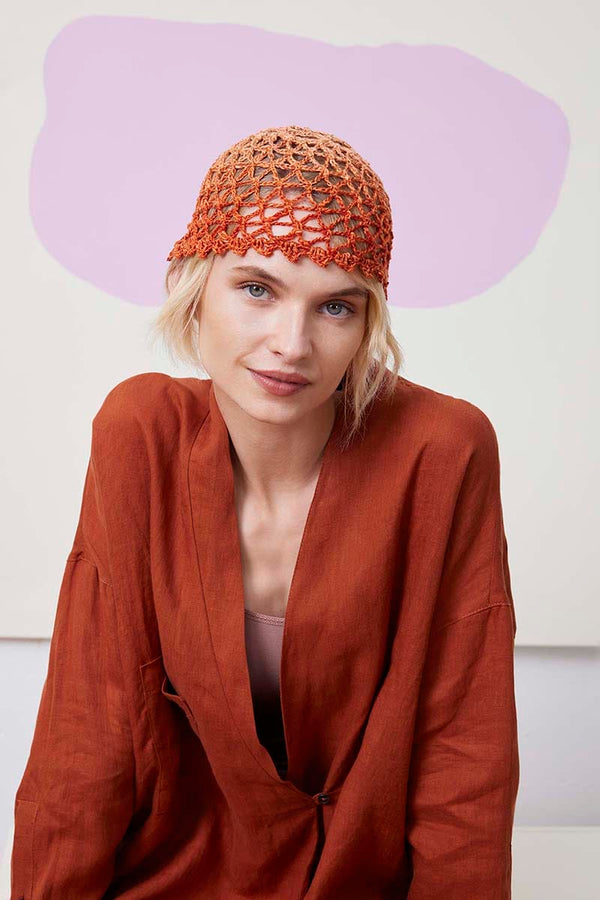 ULMA Crochet Hat Pattern Kit in LINELLO by LANGYARNS | Fatto a Mano 288-013