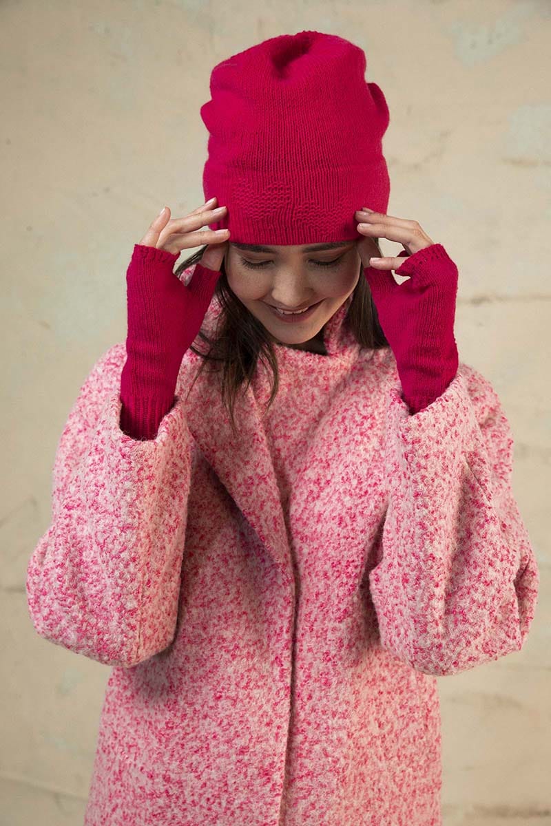 Lang Yarns Knitting Pattern ULRIKE Hat Pattern Bundle in Cashmere Premium by LANGYARNS | Punto 60-016